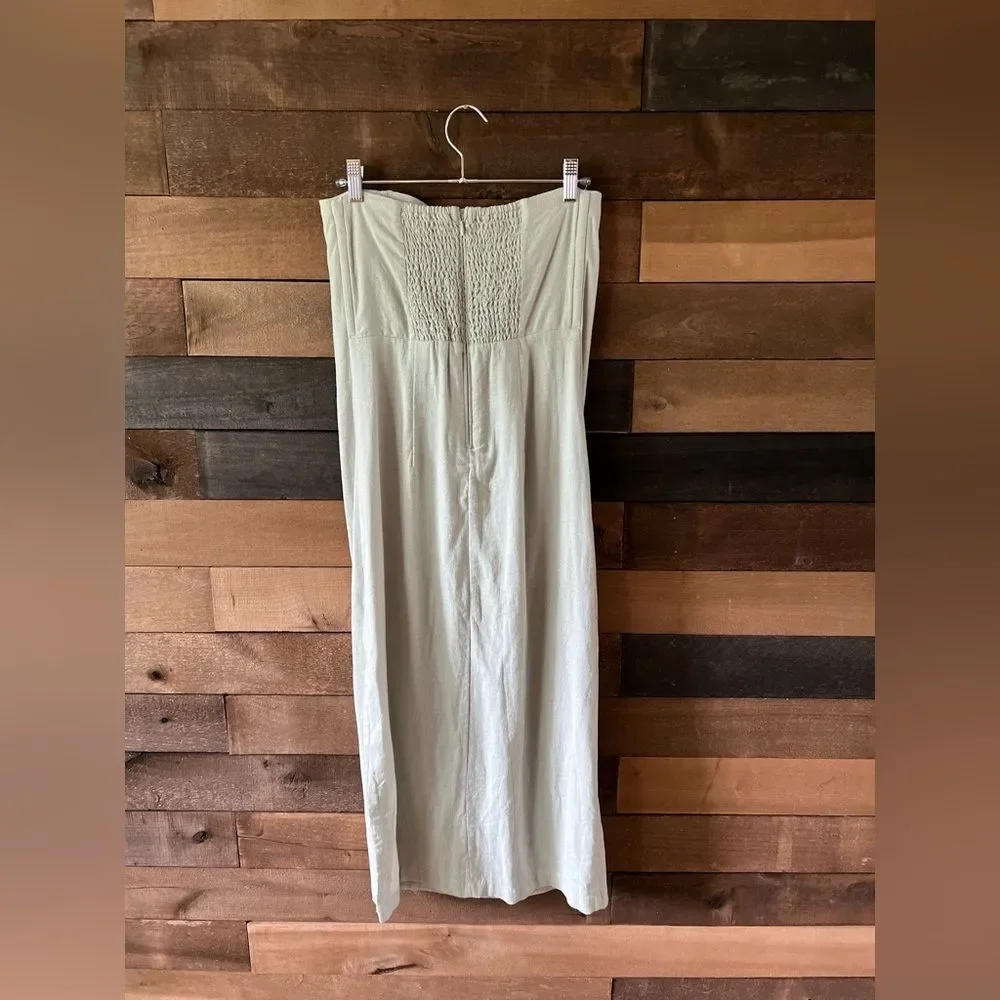 Abercrombie & Fitch Light Mint Green Strapless Maxi Dress